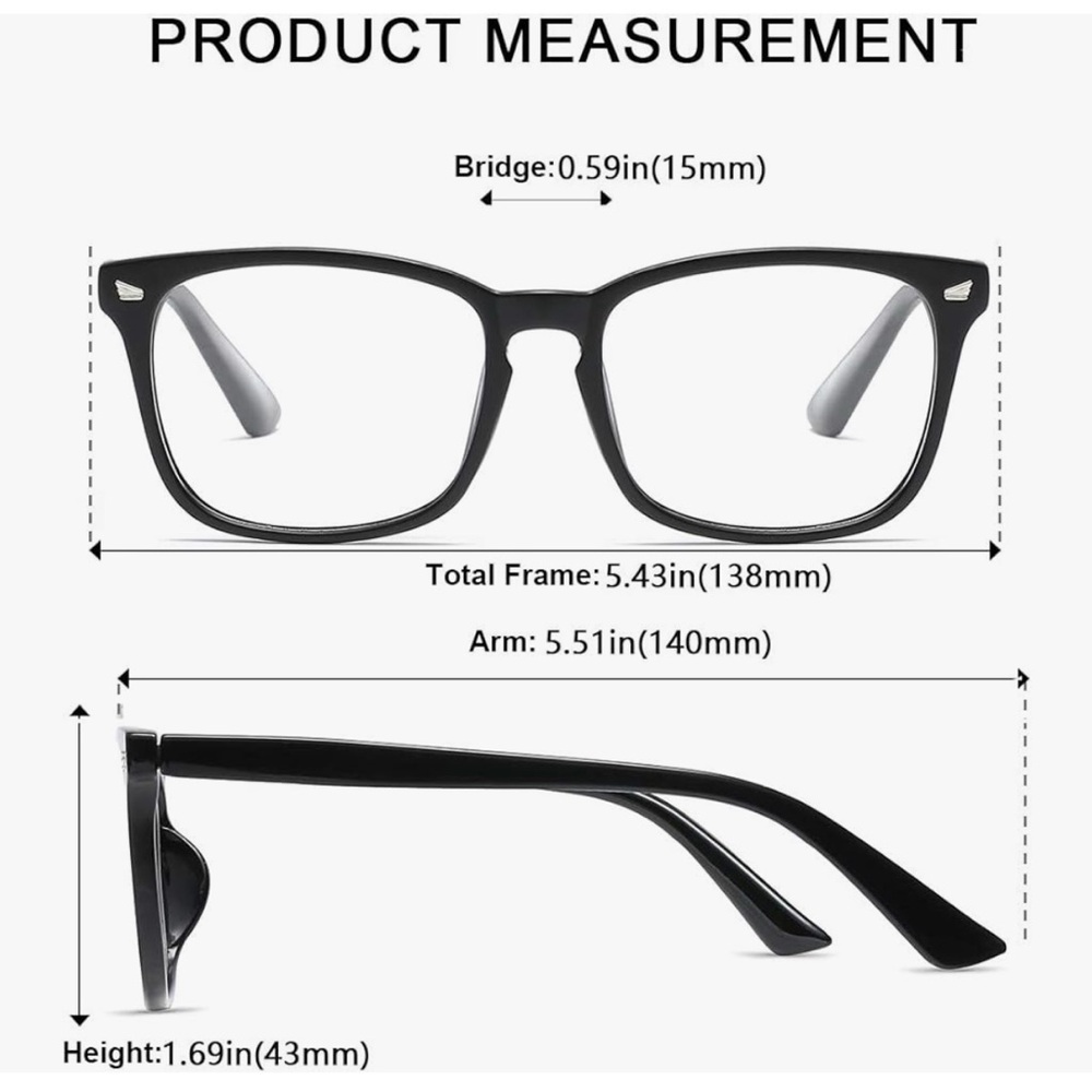 Classic Black Glasses - Picture 5 of 7